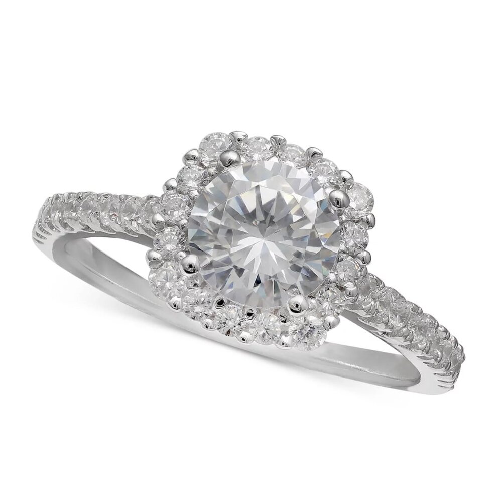 Giani Bernini Cubic Zirconia Silver Halo Ring